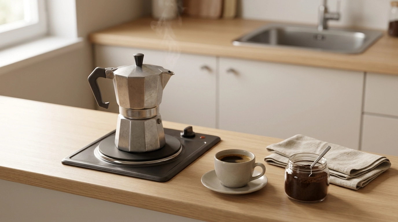 Compact Italian Espresso Maker for Small Spaces