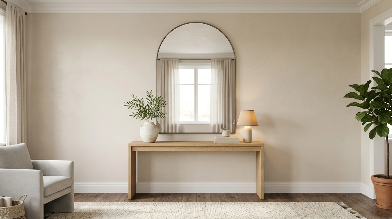 40x28 Arched Wall Mirror: Light, Height, and Style