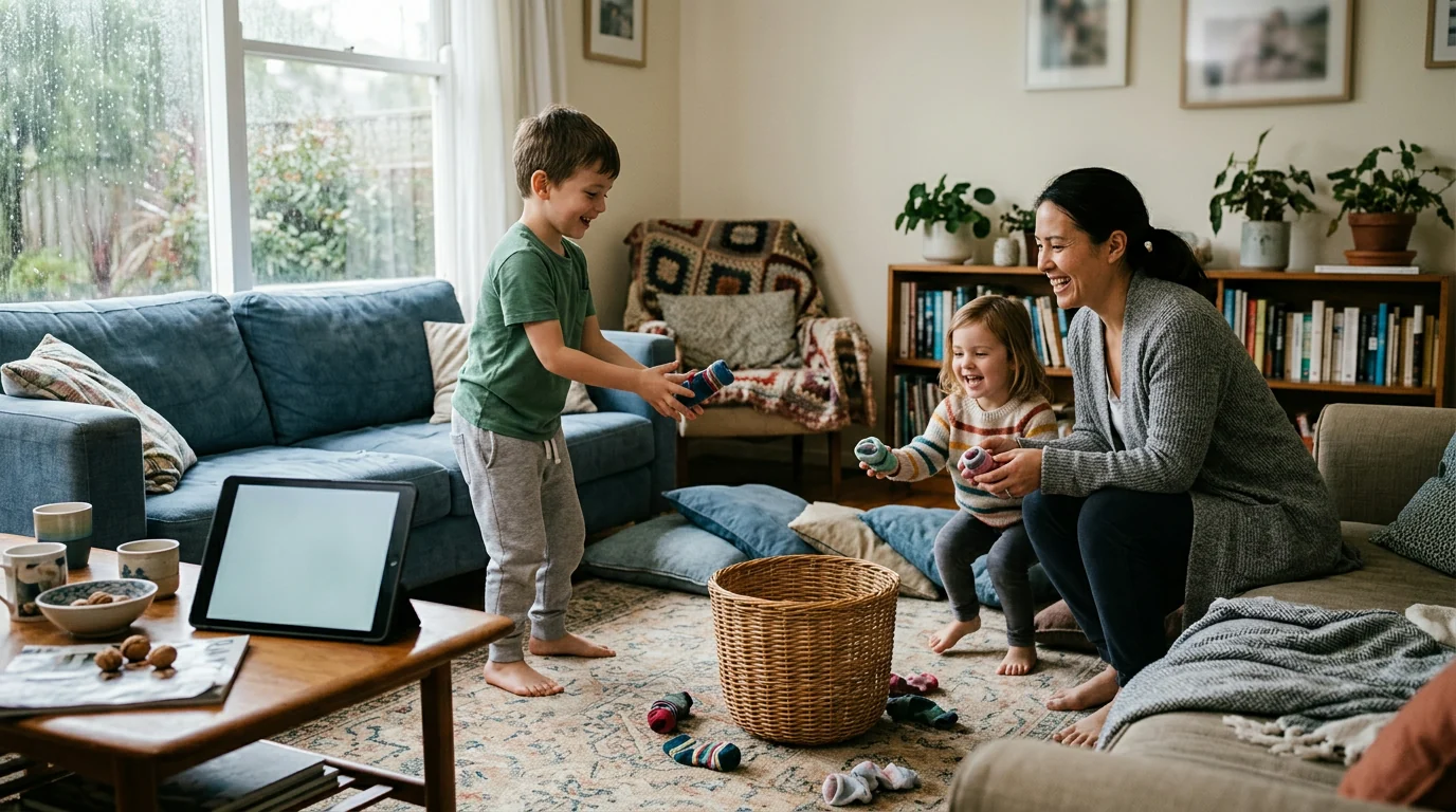 Indoor Game Night for Kids: AI-Powered Screen-Light Fun