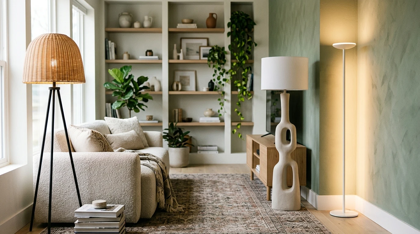 2026 Floor Lamp Trends: Rattan, Sculptural, Smart Glow